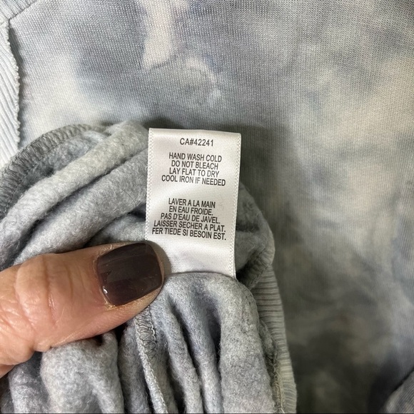 Young Fabulous & Broke Tie Dye Dolman Sleeve Rayon Top Gray White Size Small - Picture 8 of 8